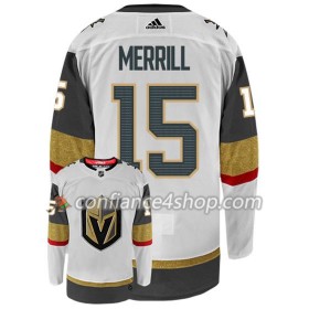 Adidas Maillot de Hockey Vegas Golden Knights JON MERRILL 15 Blanc Authentic - Homme
